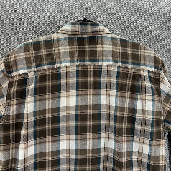 Wrangler Mens 100% Cotton Lightweight Long Sleeve Casual Plaid Button Up Shirt L - Picture 12 of 12